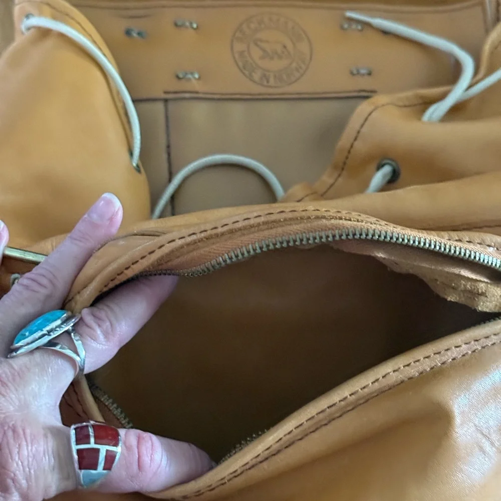 Chic Tan Leather Backpack for Women - Picture 6 of 9